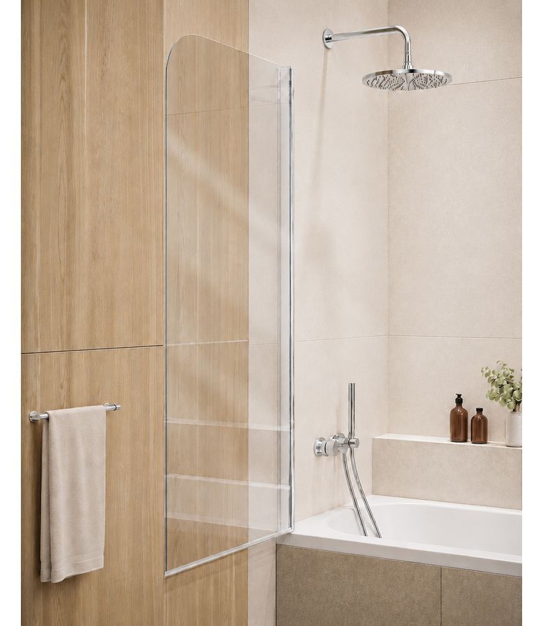 Badwand Torino 60 x 140 cm - chroom - nano coating