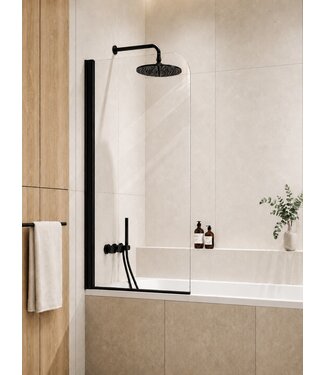 Badwand Torino 60 x 140 cm - zwart - nano coating
