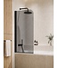 Badwand Torino 60 x 140 cm - rookglas - zwart - nano coating