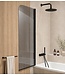 Badwand Torino 60 x 140 cm - rookglas - zwart - nano coating
