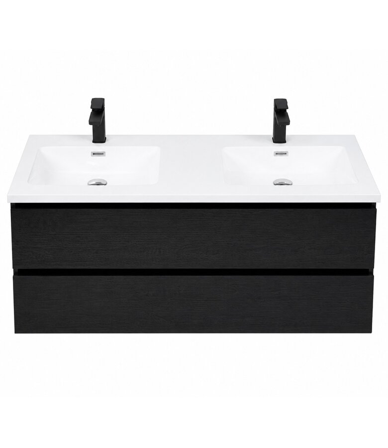 Badkamermeubel Angela 120cm - zwart houtnerf