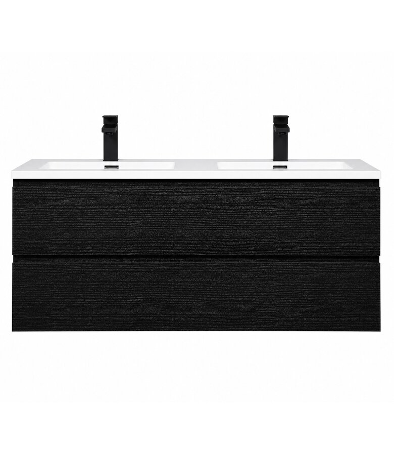 Badkamermeubel Angela 120cm - zwart houtnerf