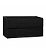 Wastafelkast Angela 100 x 48 x 50 cm - zwart houtnerf