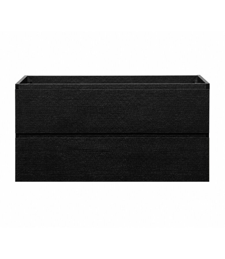 Wastafelkast Angela 100 x 48 x 50 cm - zwart houtnerf