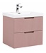 Badkamermeubel Thermis 60 cm met kolomkast - mat roze