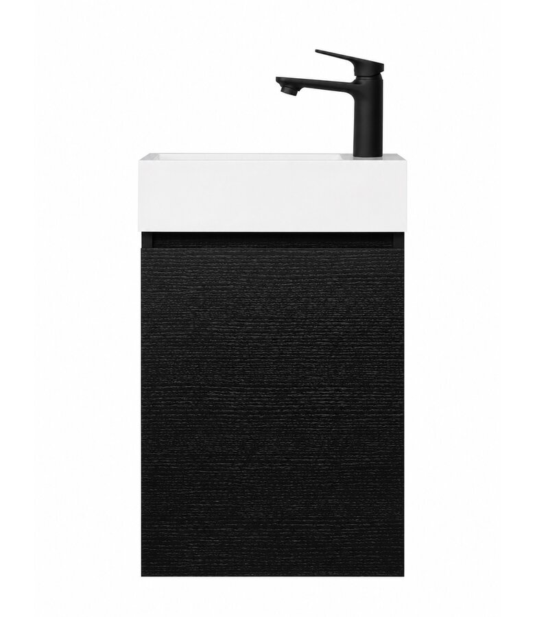 Toiletmeubel Angela 40cm - zwart houtnerf