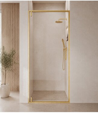 Douchewand Seattle 80 x 190 cm - goud - douchedeur 6mm