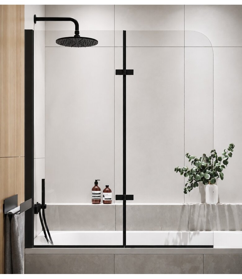 Badwand Austin 110 x 140 cm - zwart - nano coating