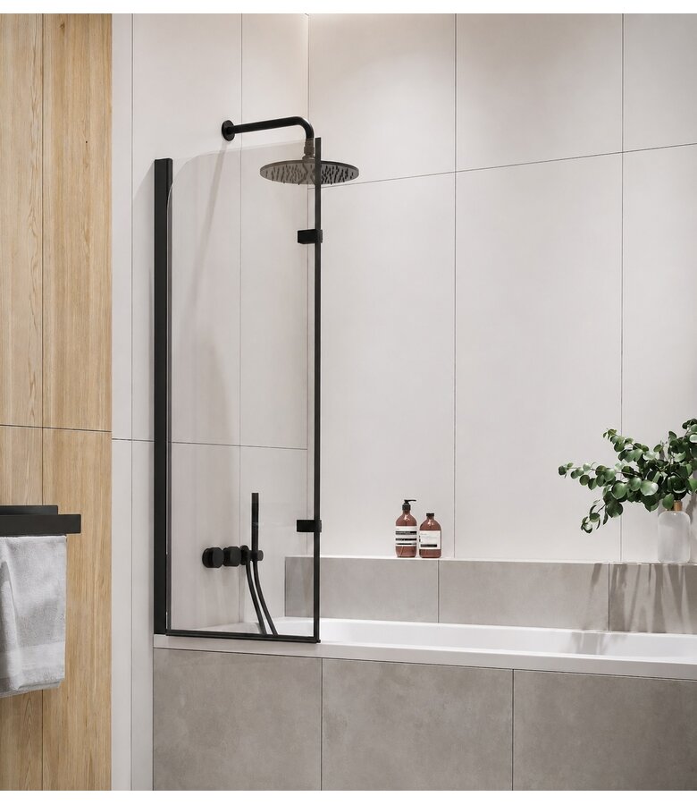 Badwand Austin 110 x 140 cm - zwart - nano coating