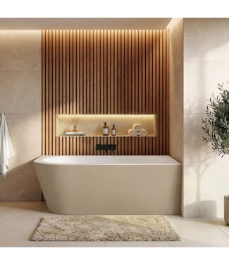 Hoekbad Isia 170 x 78 x 60 cm - links - mat beige