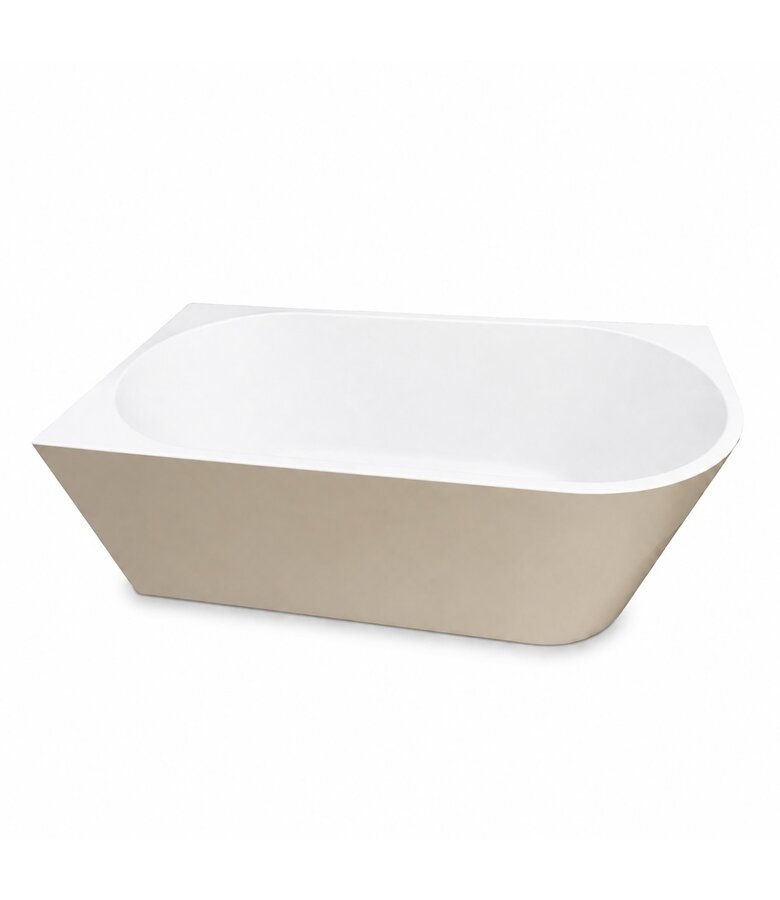 Hoekbad Isia 170 x 78 x 60 cm - rechts - mat beige