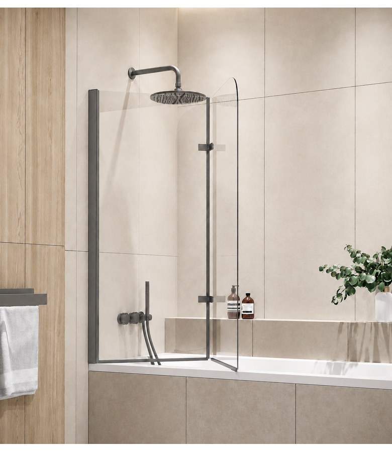 Badwand Austin 120 x 140 cm - grijs - nano coating