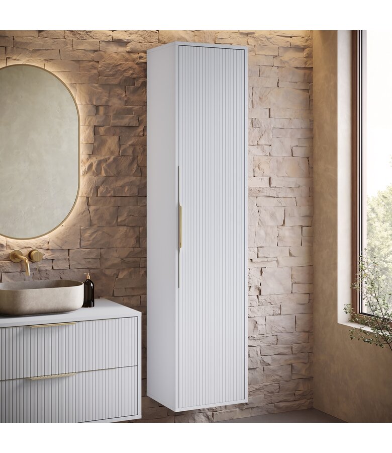 Badkamerkast Rimini 38 x 33  x 170 cm - mat wit