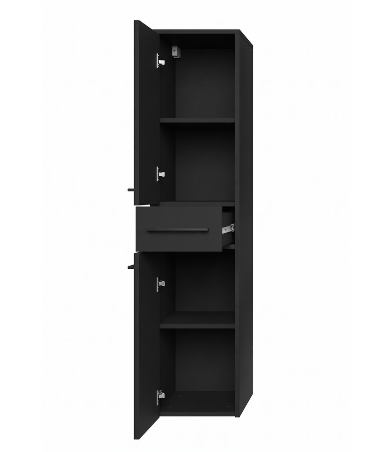 Badkamerkast Florence 30 x 35 x 130 cm - mat zwart