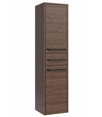 Badkamerkast Florence 30 x 35 x 130 cm - walnoot bruin