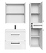 Badkamermeubel Florence 60cm complete set met spiegelkast - hoogglans wit