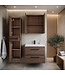 Badkamermeubel Florence 60cm complete set met spiegelkast - walnoot bruin