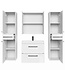 Badkamermeubel Florence 60cm XL set met spiegelkast - hoogglans wit