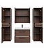Badkamermeubel Florence 60cm XL set met spiegelkast - walnoot bruin