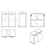 Wastafelkast Jupiter 60 x 30 x 60 cm - grijs met wit