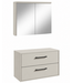 Wastafelkast Florence 80cm met spiegelkast - beige