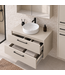 Wastafelkast Florence 80cm complete set met spiegelkast en kolomkast - beige