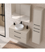 Wastafelkast Florence 80cm complete set met spiegelkast en kolomkast - beige
