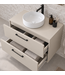 Wastafelkast Florence 80cm met spiegelkast - beige
