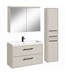 Badkamermeubel Florence 80cm complete set met spiegelkast - beige