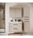 Badkamermeubel Florence 80cm complete set met spiegelkast - beige