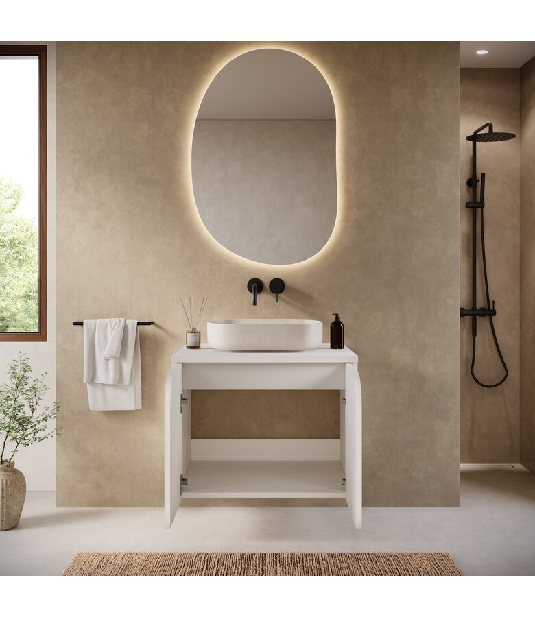 Wastafelkast Nepal - 60 x 46 x 46 cm - beige