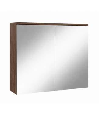 Spiegelkast Toledo 80 x 20 x 60 cm - walnoot bruin