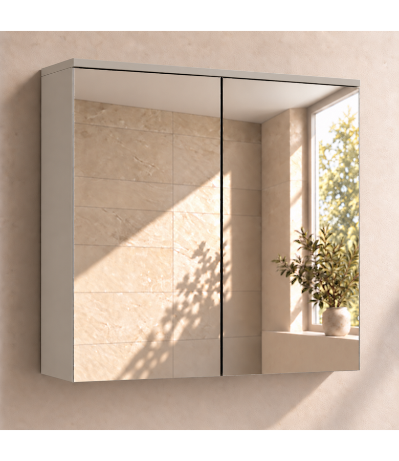 Spiegelkast Toledo 60 x 20 x 60 cm - beige