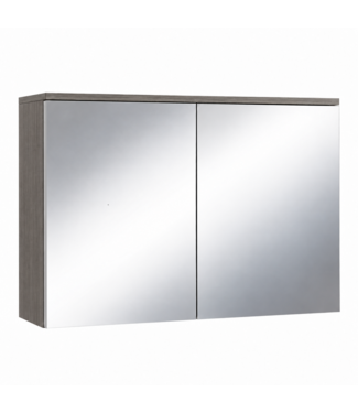 Spiegelkast Toledo 80 x 20 x 60 cm - grijs eiken