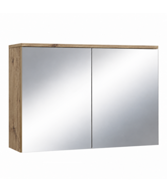Spiegelkast Toledo 80 x 20 x 60 cm - kastanje eiken