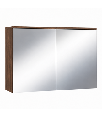 Spiegelkast Toledo 80 x 20 x 60 cm - walnoot bruin