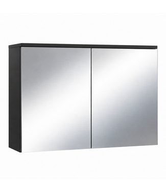 Spiegelkast Toledo 80 x 20 x 60 cm - mat zwart