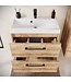 Badkamermeubel Florence 60cm complete set met spiegelkast - kastanje eiken