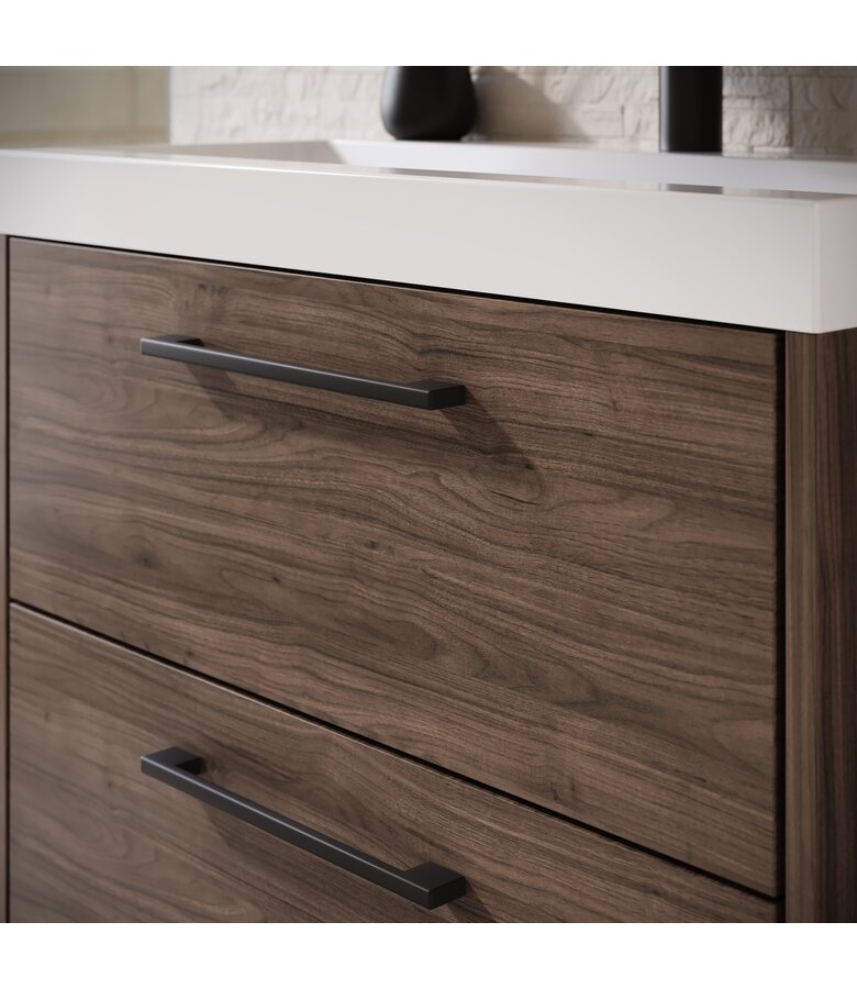 Badkamermeubel Florence 01 60cm met wastafel - walnoot bruin