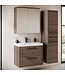 Badkamermeubel Florence 01 60cm met wastafel - walnoot bruin