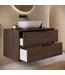 Wastafelkast Livorno -  80 x 46 x 46 cm - walnoot bruin