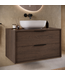 Wastafelkast Livorno -  80 x 46 x 46 cm - walnoot bruin