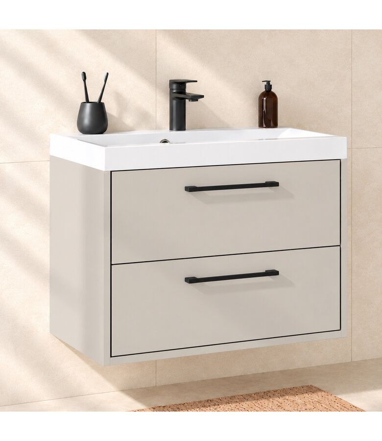 Badkamermeubel Florence 01 60cm met wastafel - beige