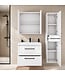 Badkamermeubel Florence 60cm complete set met spiegelkast - hoogglans wit