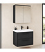 Badkamermeubel Florence 01 60cm met spiegelkast - mat zwart