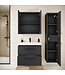 Badkamermeubel Florence 60cm complete set met spiegelkast - mat zwart