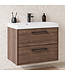 Badkamermeubel Florence 01 60cm met wastafel - walnoot bruin