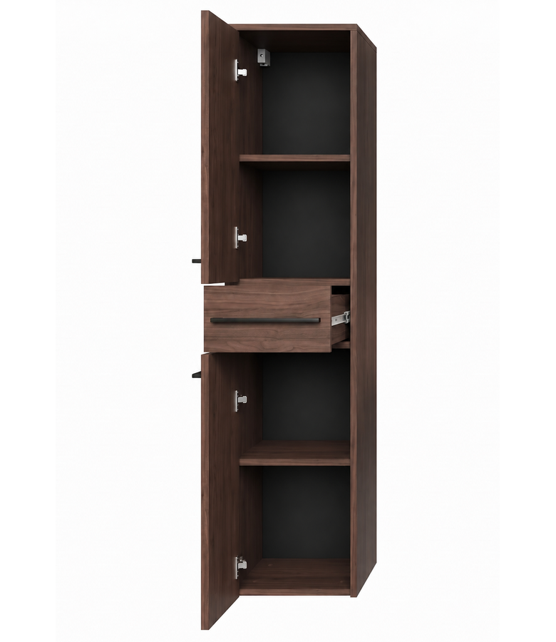 Badkamerkast Florence 30 x 35 x 130 cm - walnoot bruin