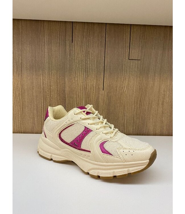 Shoecolate Sneaker Lotte Wit/Fuchsia