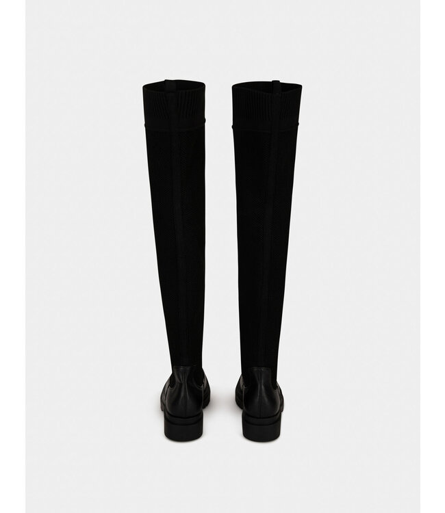 Morgan Laars 1Socko Overknee Zwart